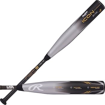 Amazon | Rawlings | ICON 野球バット | USA | -8 | 2 5/8インチ
